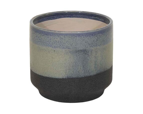 Cachepot Duets S Blu Smaltato D13x12cm in Ceramica – Mega Collections