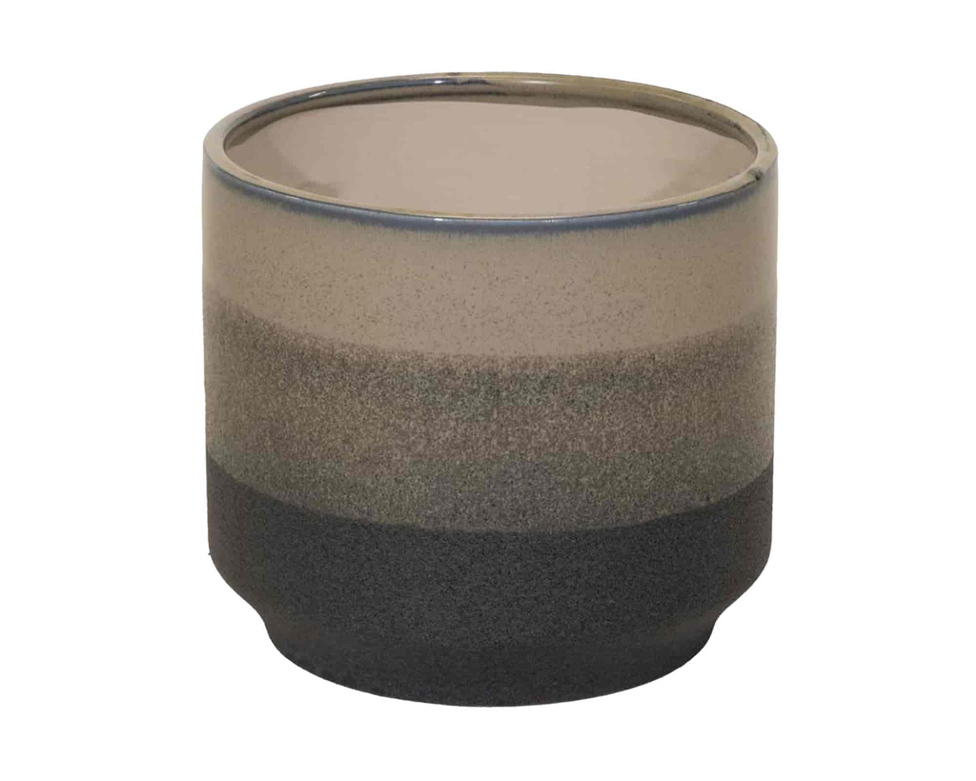 Cachepot Duets S Grey Smaltato D13x12cm in Ceramica - Mega Collections