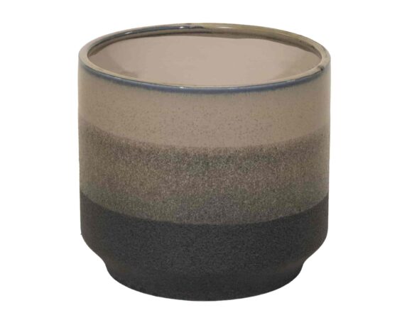 Cachepot Duets M Grey Smaltato D19,5x18cmin Ceramica – Mega Collections
