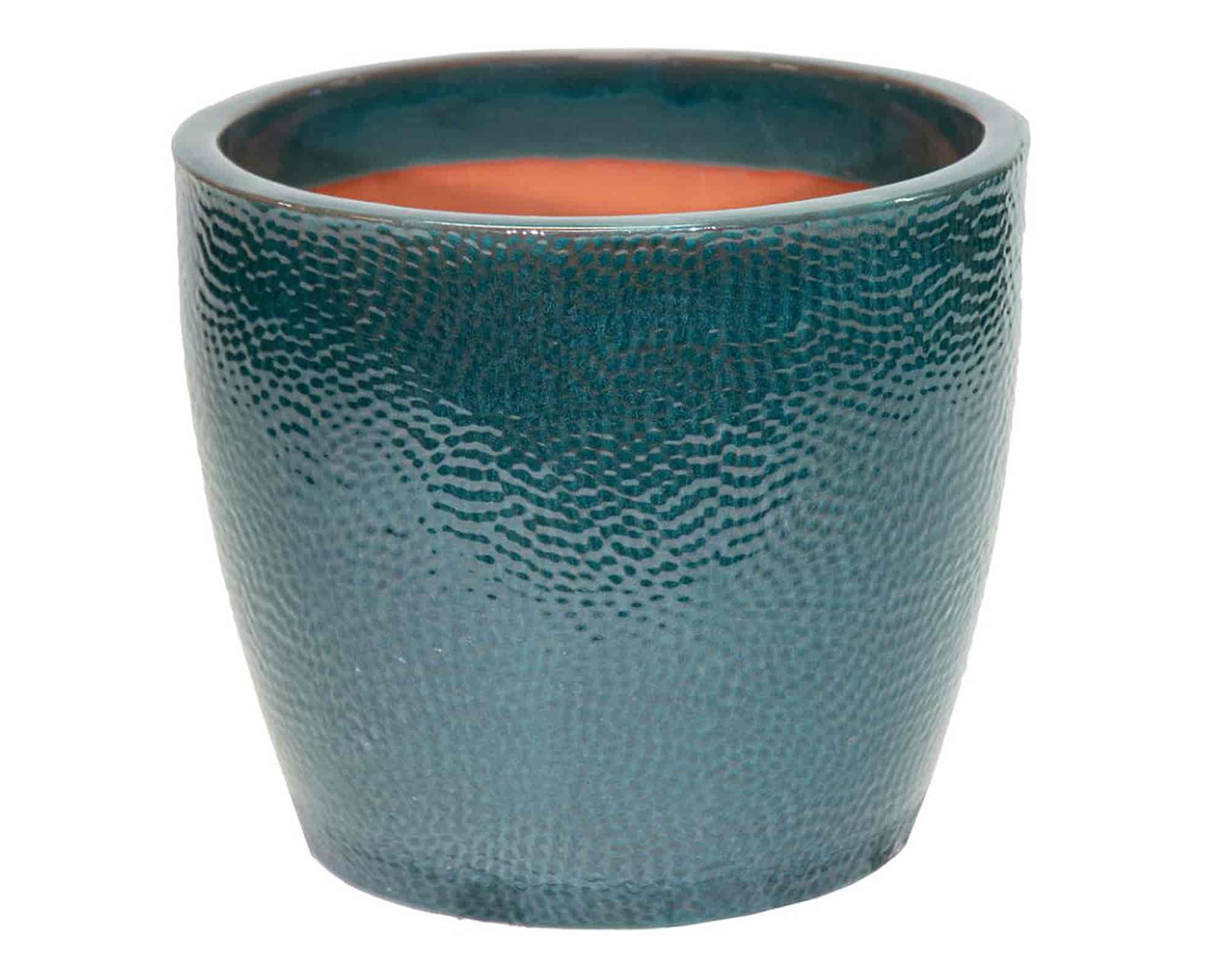 Cachepot Dimples S Green Smaltato D30x26,5cm Ceramica - Mega Collections