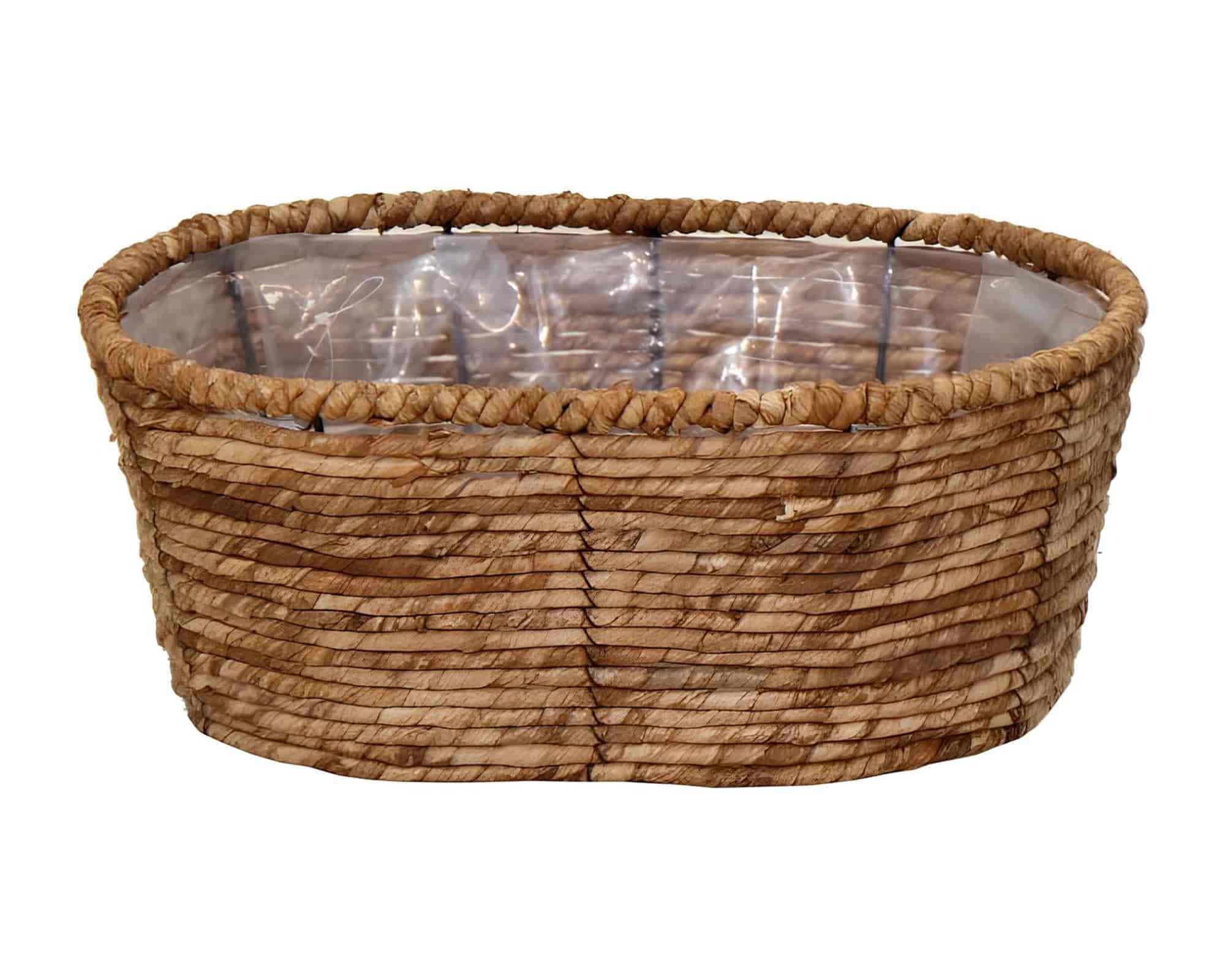 Cesta Ovale M Marrone 30x22x11cm in Rattan - Mega Collections