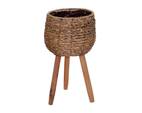 Cachepot con Piedini M Marrone D24x52cm in Rattan – Mega Collections
