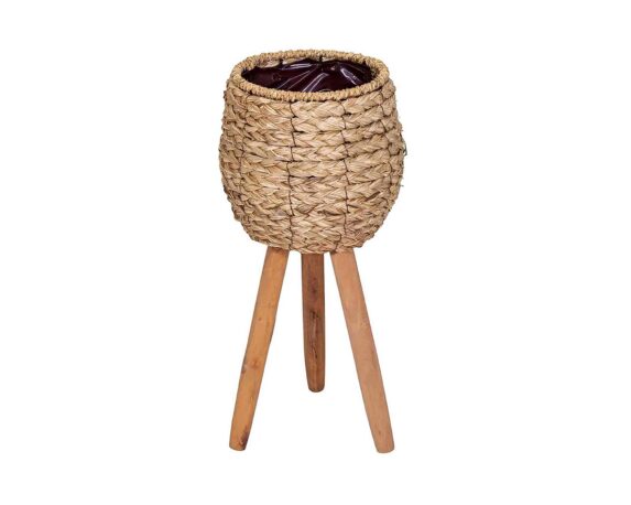Cachepot con Piedini L Marrone D32x60cm in Rattan – Mega Collections