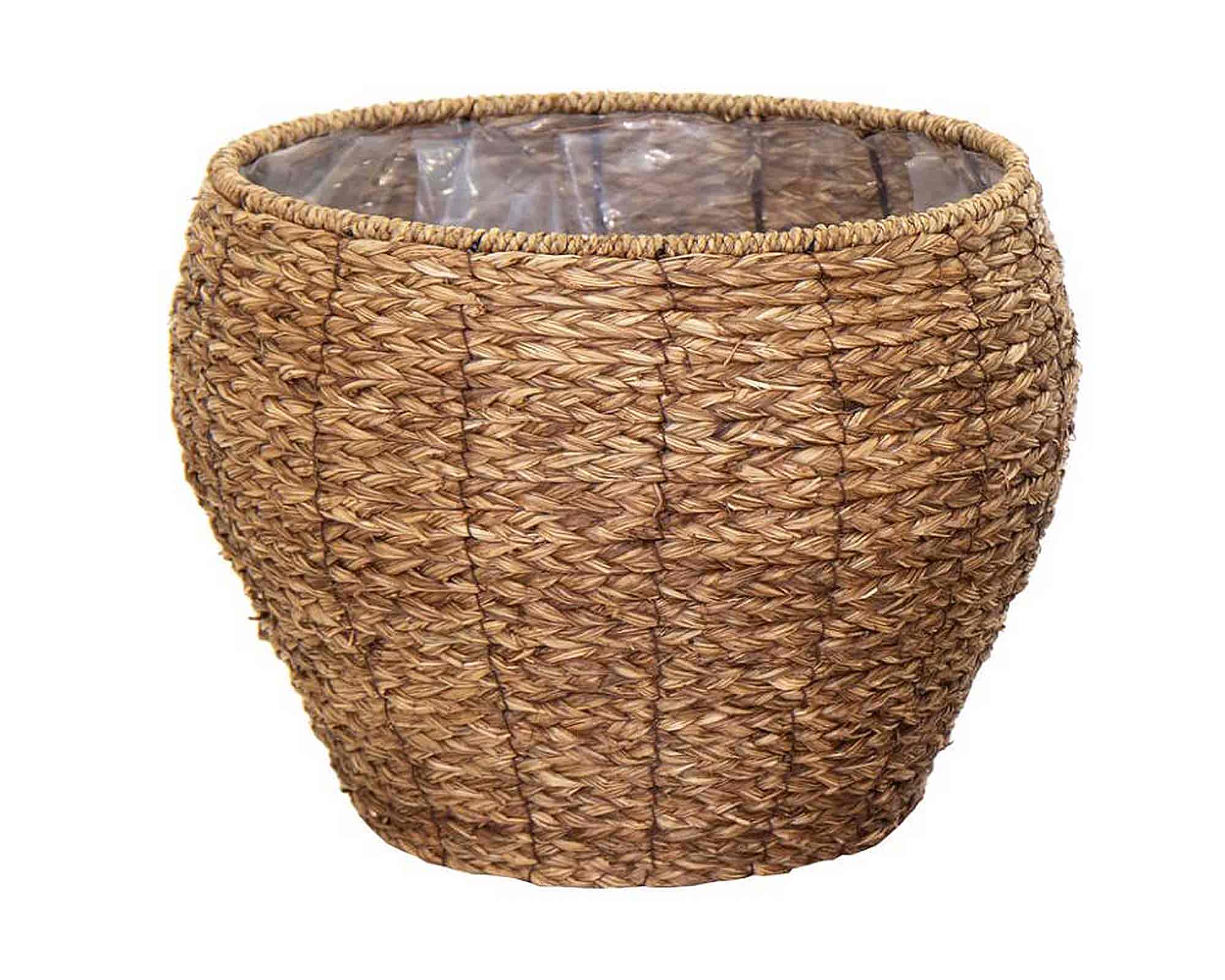 Cesta Braid S Marrone D20x20cm in Rattan - Mega Collections