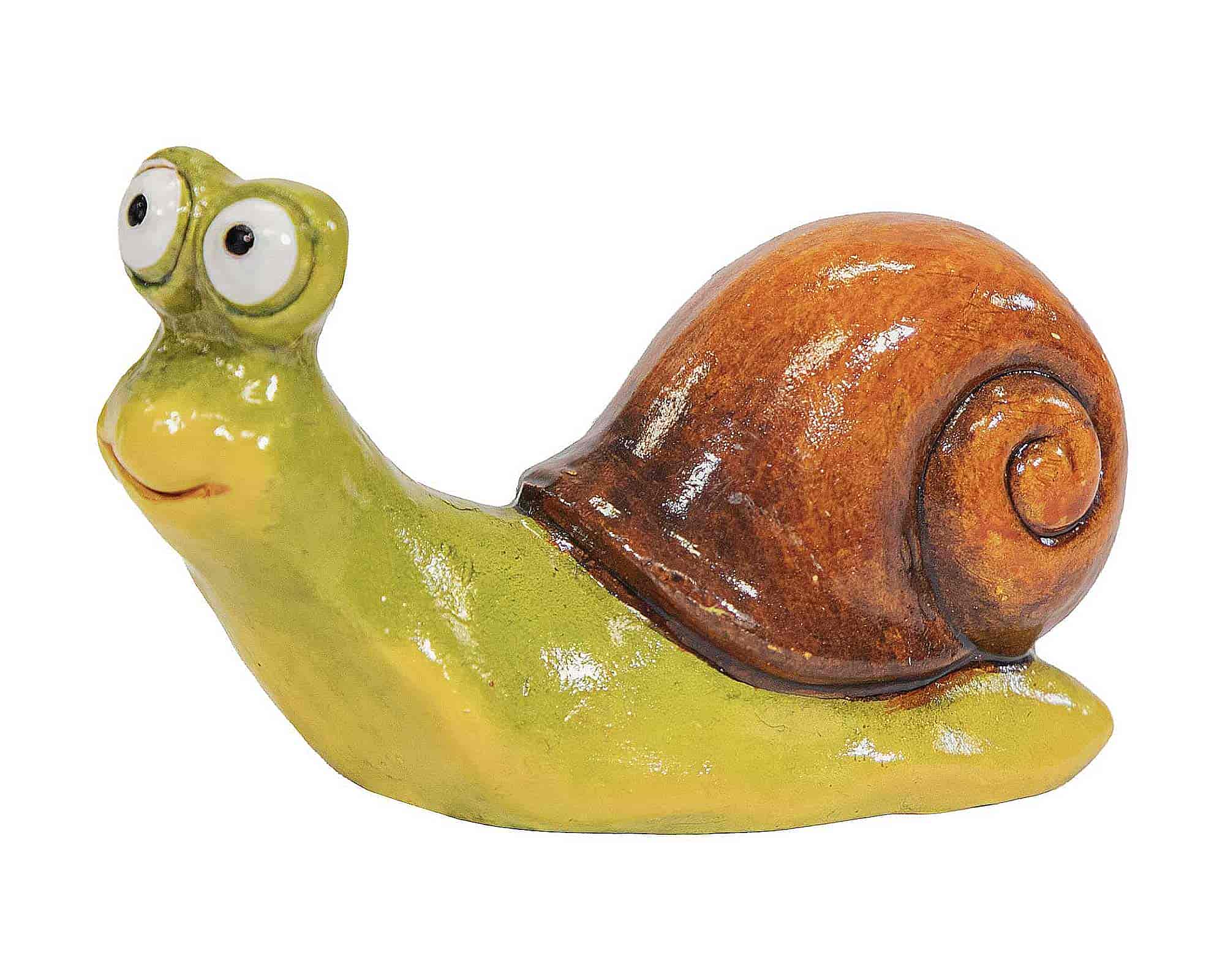 Decorazione Lumaca 9,5x4x6cm in Argilla - Mega Collections