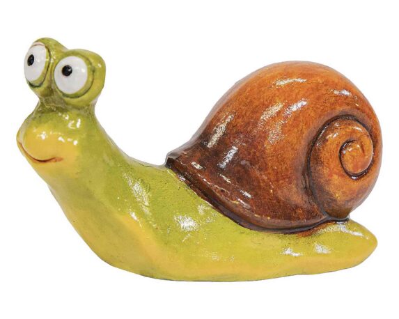 Decorazione Lumaca 12,5×6,5x9cm in Argilla – Mega Collections