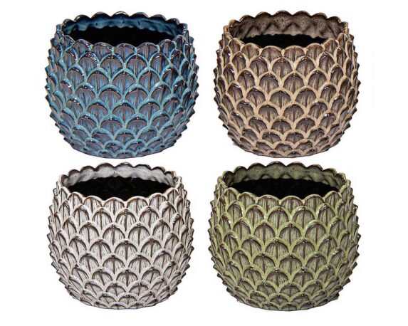 Cachepot Boheme Mix Color D23x17cm in Ceramica – Mega Collections