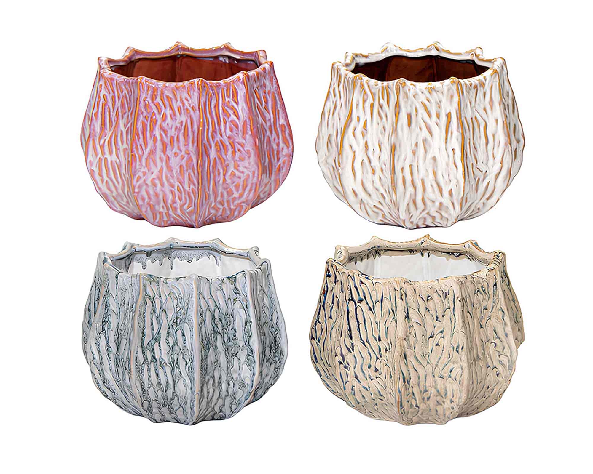 Cachepot Fave Callas Mix Color D18x14cm in Ceramica - Mega Collections