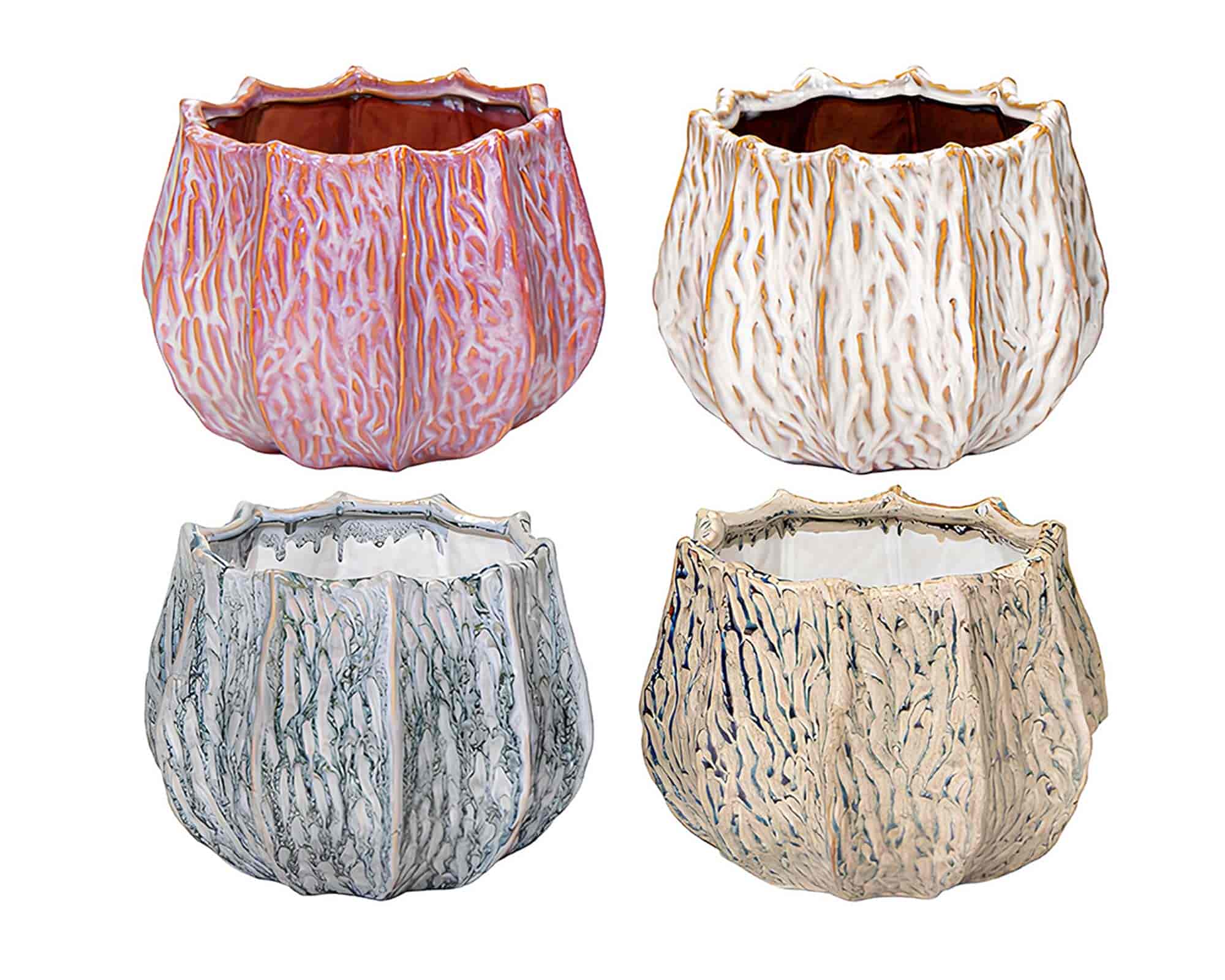 Cachepot Fave Callas Mix Color D20x16cm in Ceramica - Mega Collections