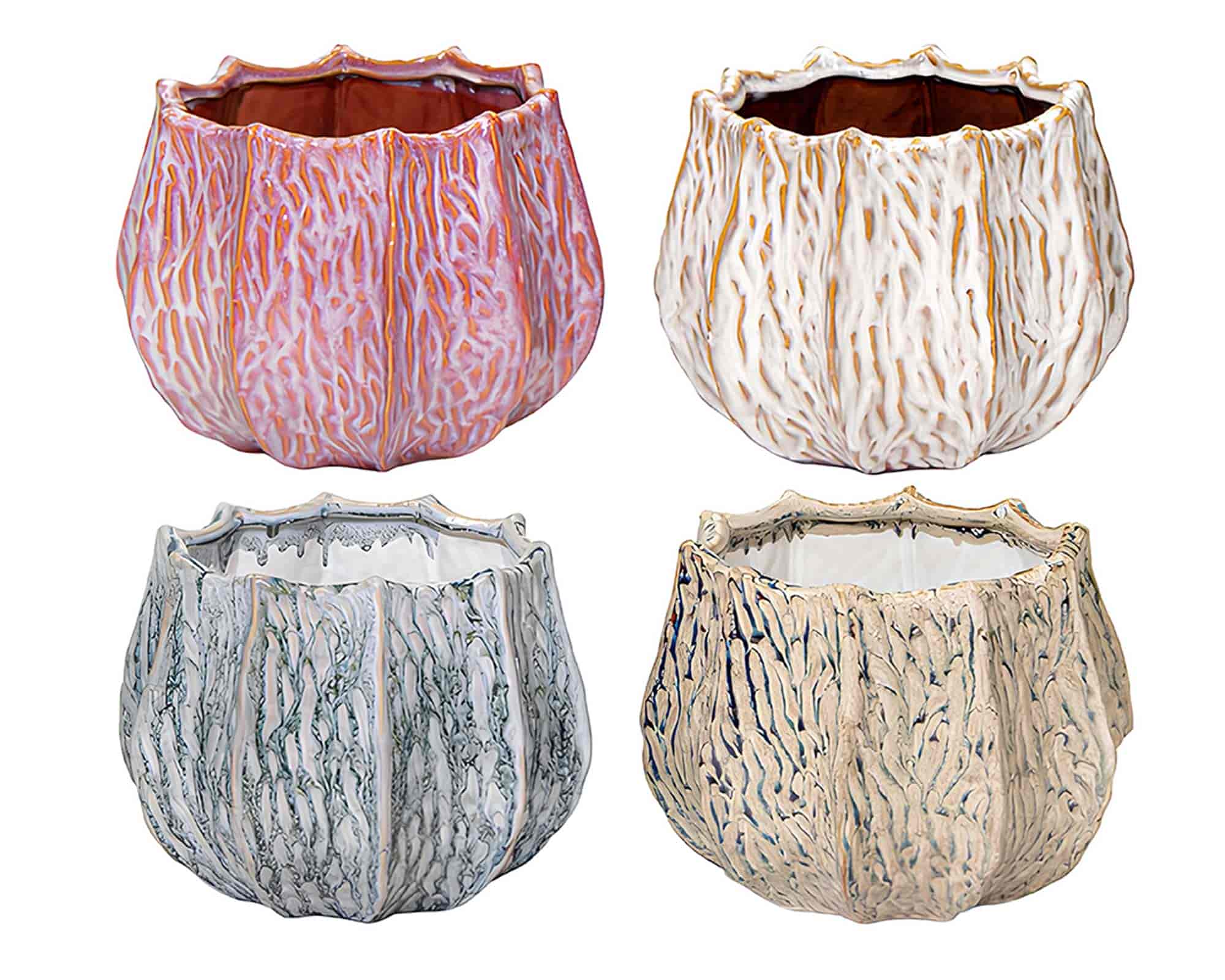 Cachepot Fave Callas Mix Color D25x19cm in Ceramica - Mega Collections