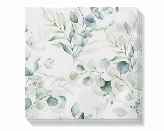 Tovaglioli Eleganti Eucalyptus All Over 33x33cm in Carta