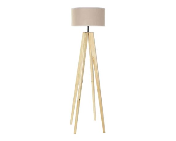Lampada da Terra 40x40x148cm in Legno e Poliestere – Item