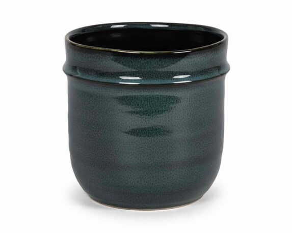 Cachepot Interno S Nero e Blu D13x13cm in Ceramica