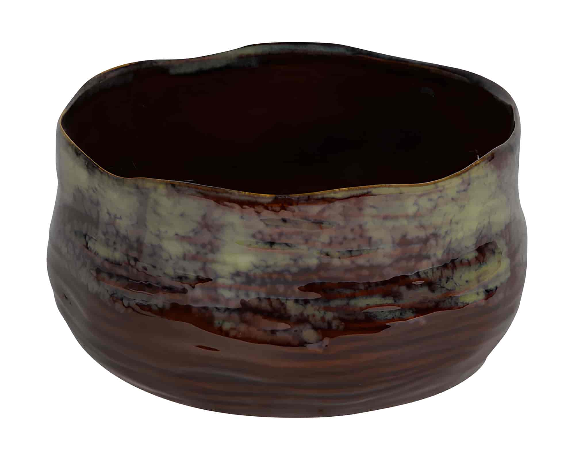 Ciotola Marrone e Verde D15x7,5cm Ceramica