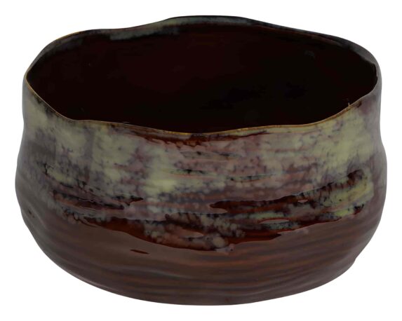 Ciotola Marrone e Verde D22x10cm Ceramica
