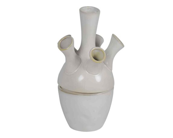 Cachepot Tulipaniera Bianco D16x30cm in Ceramica
