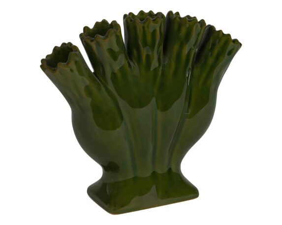 Cachepot Tulipaniera Verde 22×6,5x19cm in Ceramica