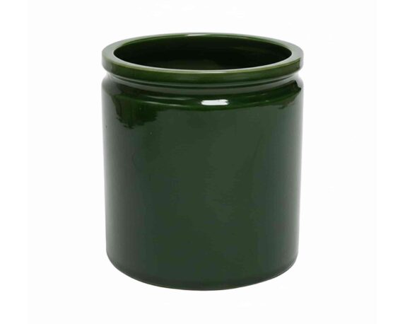 Cachepot con Bordino S Verde D12x13cm in Ceramica