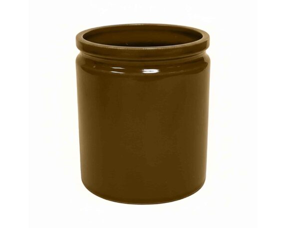 Cachepot con Bordino S Arancio D12x13cm in Ceramica