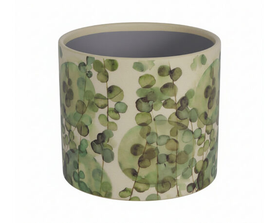 Cachepot Decoro Fiori S Verde D12x10cm in Ceramica