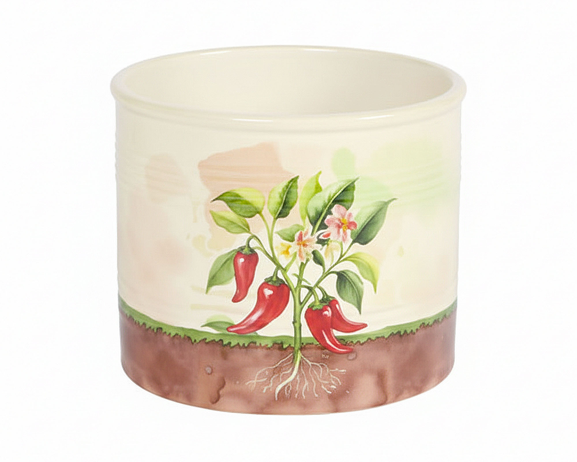 Cachepot con Peperoncino Decorativo S D7x6cm in Ceramica