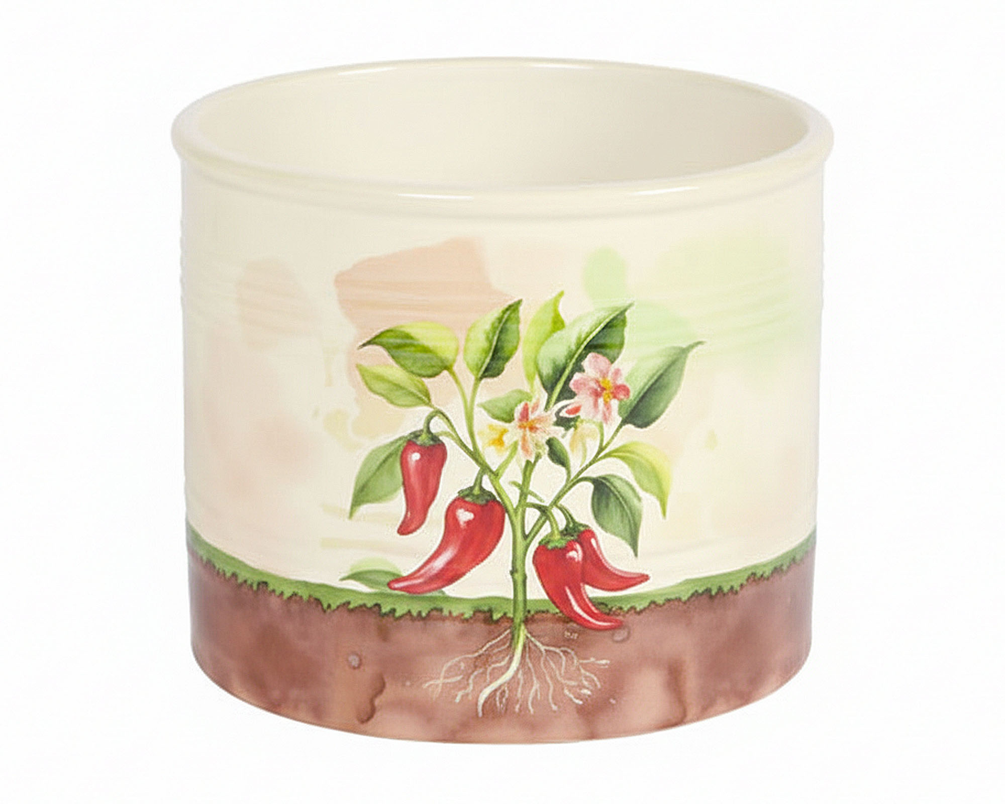 Cachepot con Peperoncino Decorativo M D10x8,5cm in Ceramica