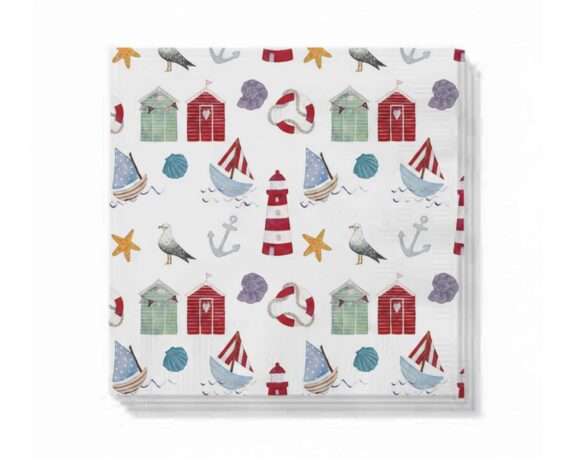 Tovaglioli Eleganti Nautical Items 25x25cm in Carta