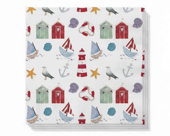 Tovaglioli Eleganti Nautical Items 33x33cm in Carta