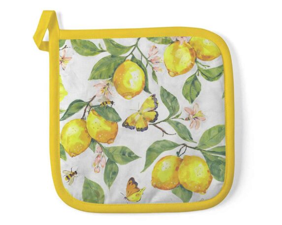 Presina da Cucina Fresh Lemons White in Tessuto