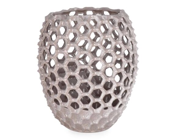 Vaso Forato Taiyo Bianco D34x39cm in Ceramica – Bizzotto