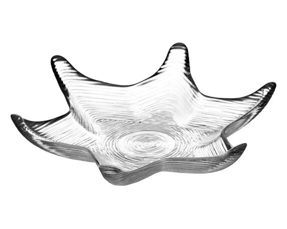 Piatto a Forma di Stella Moderno e Elegante D18x4,5cm in Vetro