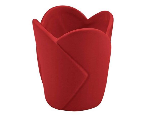 Vaso Rosso Versatile e Pratica D9x7cm in Ceramica