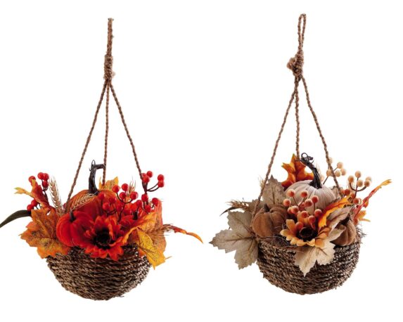 Decorazione con Zucca con Base Assortito 48x30cm in Juta