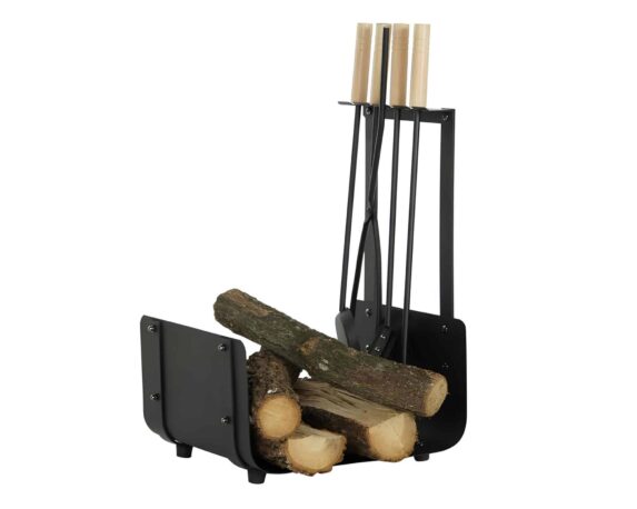 Set 4 Pz Portalegna Nero 11×2,5x57cm in Acciaio – Item