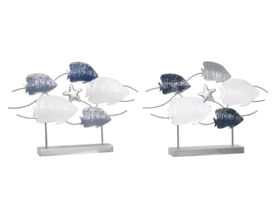 Decorazione con Pesci 63x9x44cm in Acciaio – Item