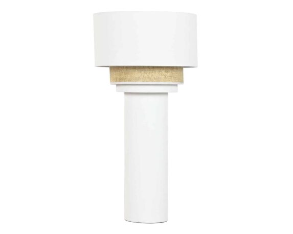 Lampada da Terra Elegante 42x42x85cm in Ceramica e Poliestere – Item