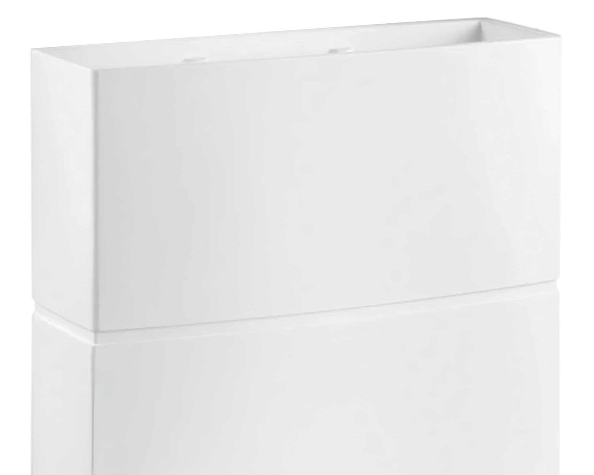 Fioriera Alta Patio Bianco 80cm in Plastica Riciclata - Veca - immagine 2