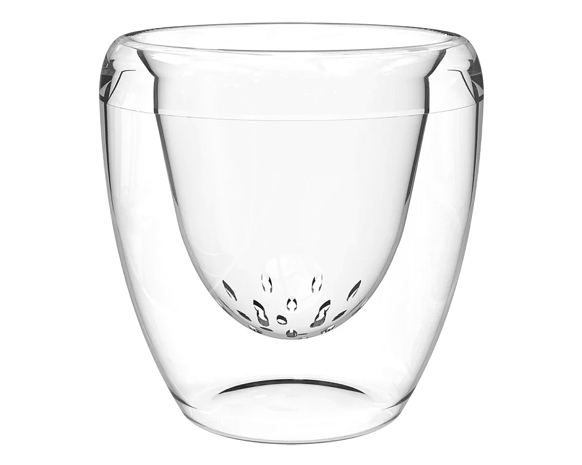 Vaso con Fori Gravity Trasparente D17cm in Plastica Riciclata - Veca
