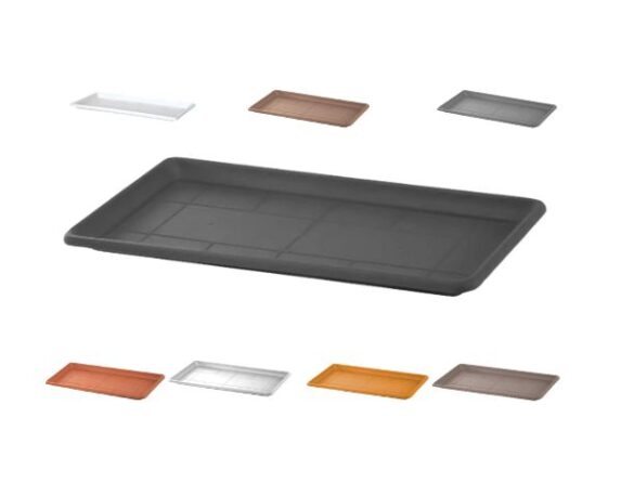 Sottovaso rettangolare Giove in plastica – Floralgarden