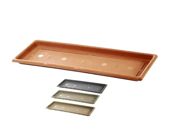 Sottovaso rettangolare Nettuno in plastica – FloralGarden