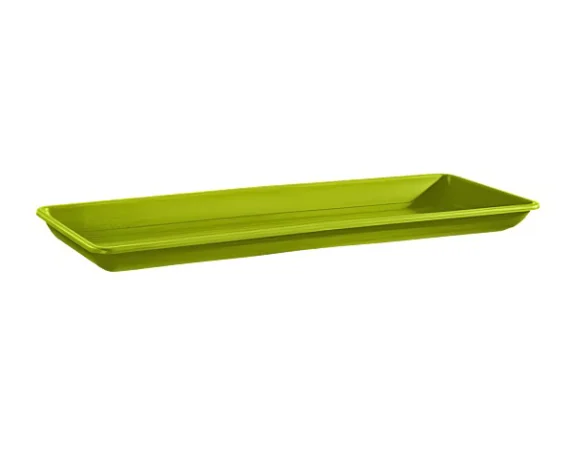 sottovaso rettangolare naxos per cassette colore verde lime su sfondo bianco.