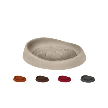Sottovaso rotondo genesis incastro clip-on per ciotola genesis colori misti tondo su sfondo bianco.