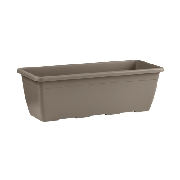 Vaso rettagolare naxos colore tortora su sfondo bianco
