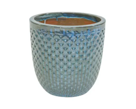 vaso decorativo-rotondo grace bullet wyber ceramica-smaltata colore celadon su sfondo bainco