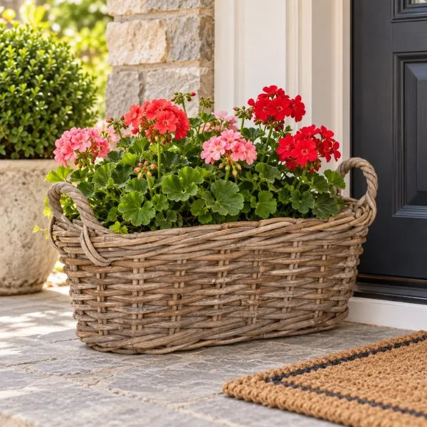 Fodera impermeabile interna e 2 misure ovali fino a L43! Scopri la cesta EviOval B in rattan con manici su Floral Garden per le tue composizioni fiorite.