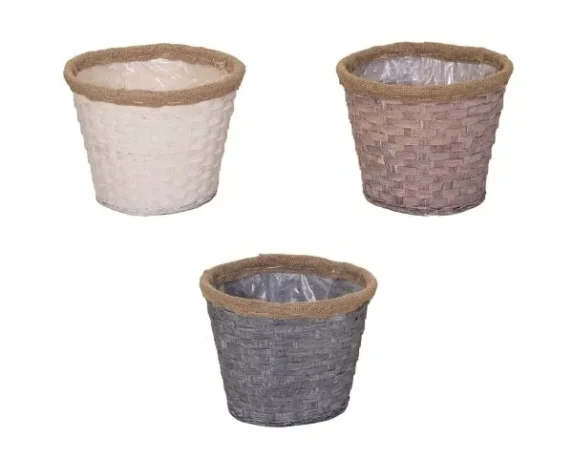 Cesta coprivaso rotonda in canna Bando Bamboo Mix Color (1pz) – FloralGarden