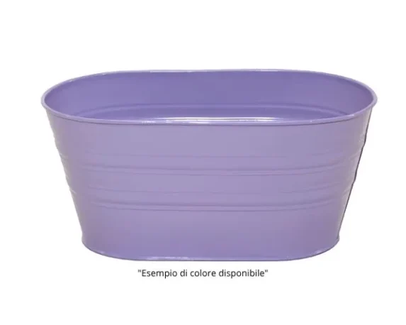 Vaso Cachepot Ovale BeaPcOval in metallo. Su Floral Garden: colorato design a vaschetta senza foro, ideale per davanzali e interni in mix color!