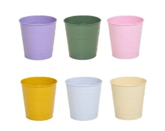 Vaso decorativo rotondo BeaPcPot in metallo (1pz) mix color – FloralGarden