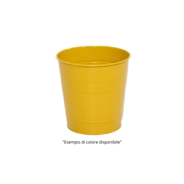 Vaso Cachepot Rotondo BeaPcPot in metallo. Su Floral Garden: colorato design cilindrico senza foro, ideale per interni e davanzali in mix color!
