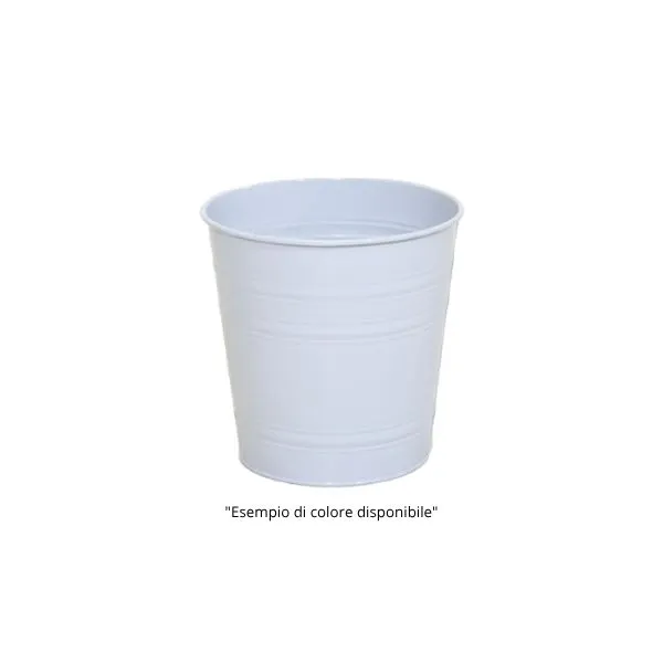 Vaso Cachepot Rotondo BeaPcPot in metallo. Su Floral Garden: colorato design cilindrico senza foro, ideale per interni e davanzali in mix color!